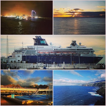 The many vistas from Pullmantur Horizon. From Sailing away and watching day fade into night in Barcelona to sunrises at a day in Sea the Horizon was filled with endless vistas perfect for lazy days sitting on a deck chair and watching the views.