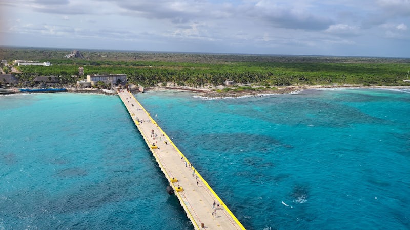 Puerto Costa Maya from the Deck 12 of Royal Caribbean Adventure of The Seas