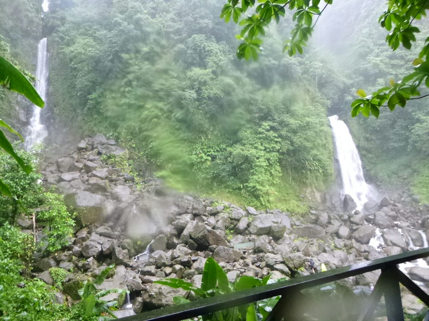 Trafalgar Falls on Dominica