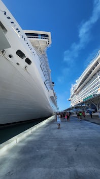 The ships at dock in Nassau 