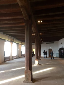 This is inside of the Neremberg Castle some of these beams were set in place in the 500