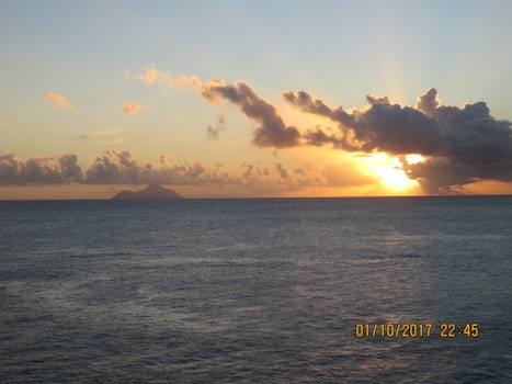 Caribbean sunset - leaving St Barts