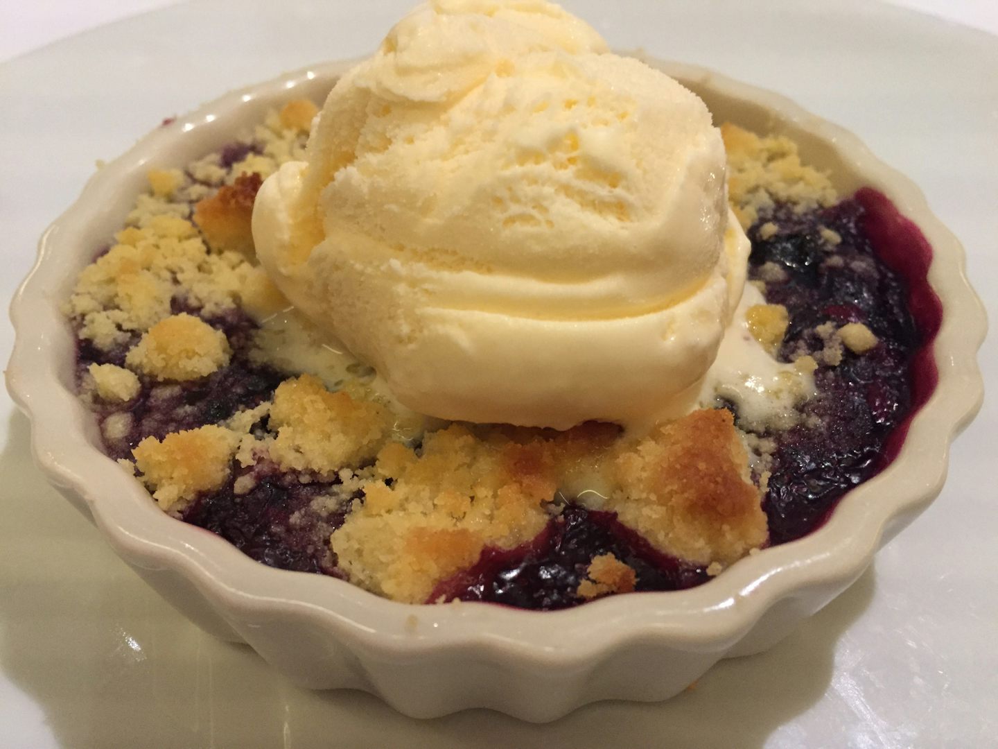 Berry Crisp.  They have these most nights and they are always very good.  M
