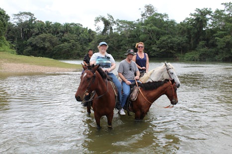 Our horesback ride in Belize at Banana Bank.