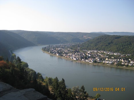 View on the Rhine from Marksburg Castle