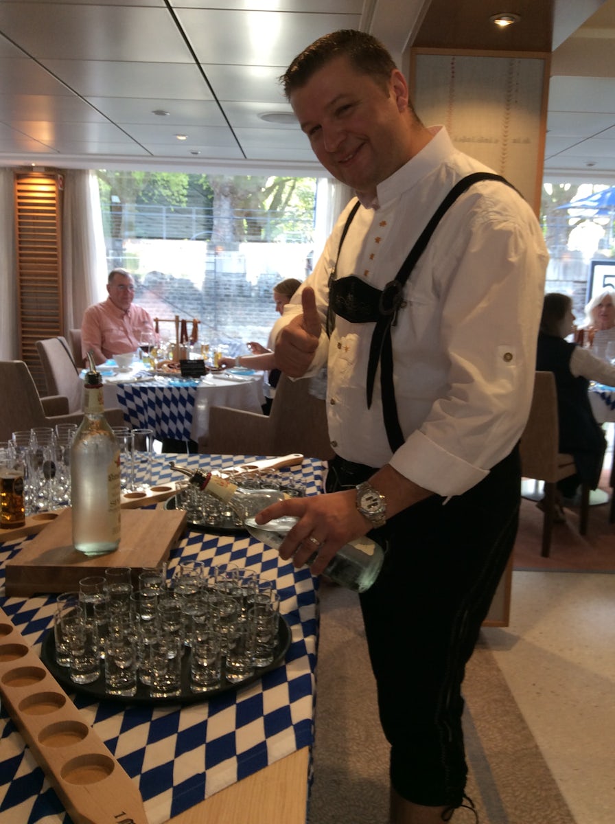Our Maitre d' Dejan during the German night special dinner.
