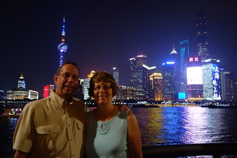 Shanghai on the Bund at night