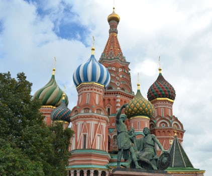 St. Basil Church in the Red Square, Moscow. A beautiful church composed of