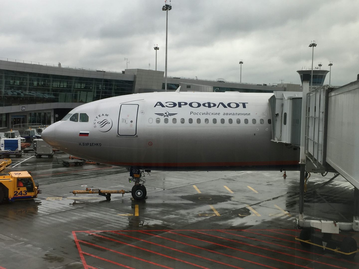 Aeroflot plane ready for departure