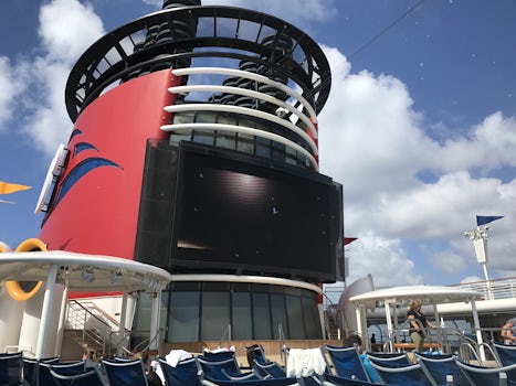 Funnel Vision Shows Disney Movies While Relaxing On Deck 9 or In Goofy Pool