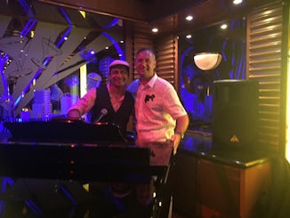Roy with Arny G.- fabulous piano player and singer- Crooners Bar
