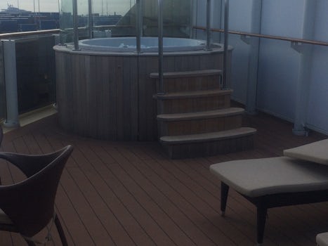The hot tub on our balcony