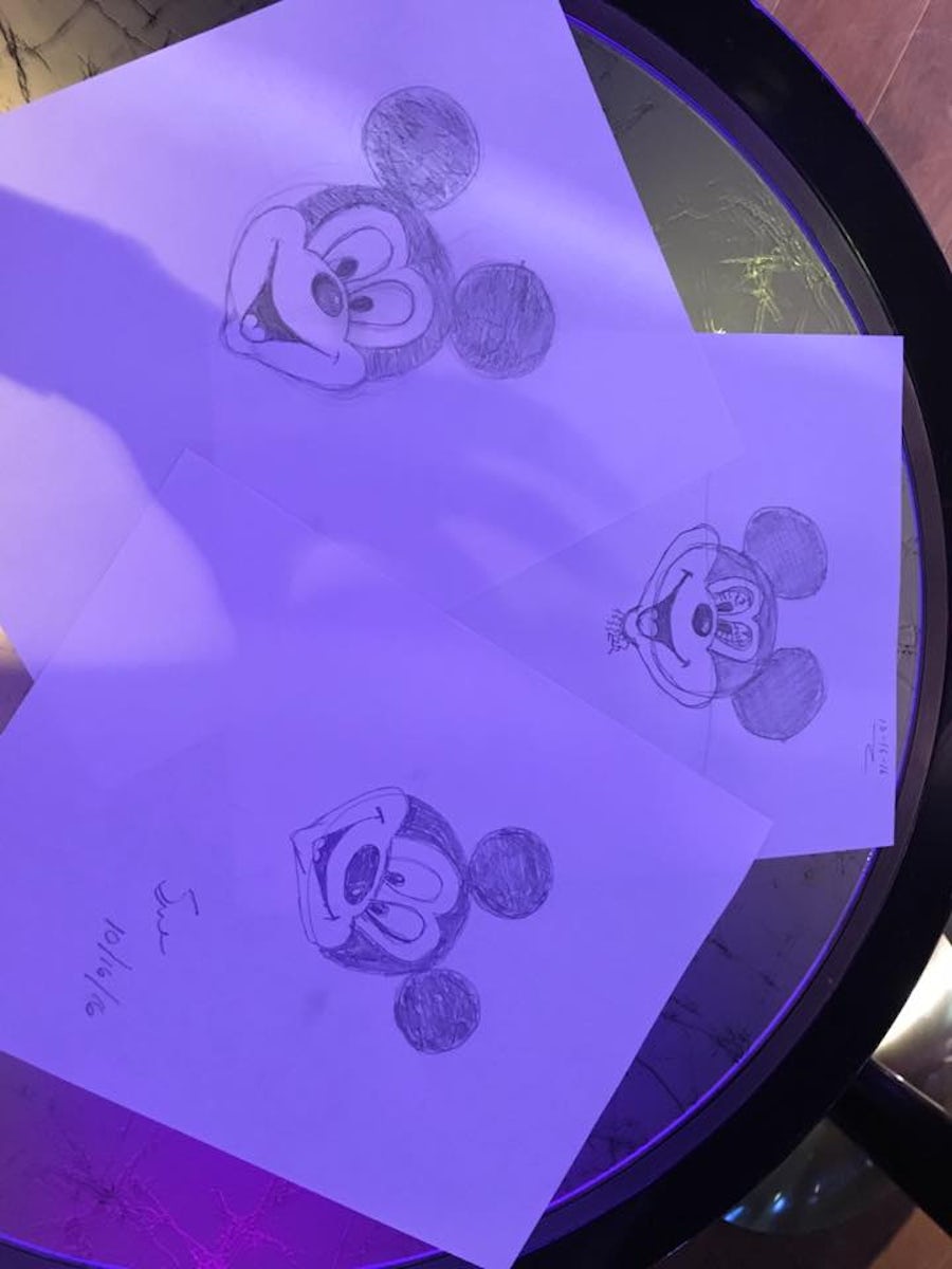 Learning to draw Mickey!
