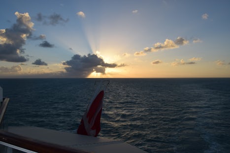 Sunset leaving Key West from AFT balcony