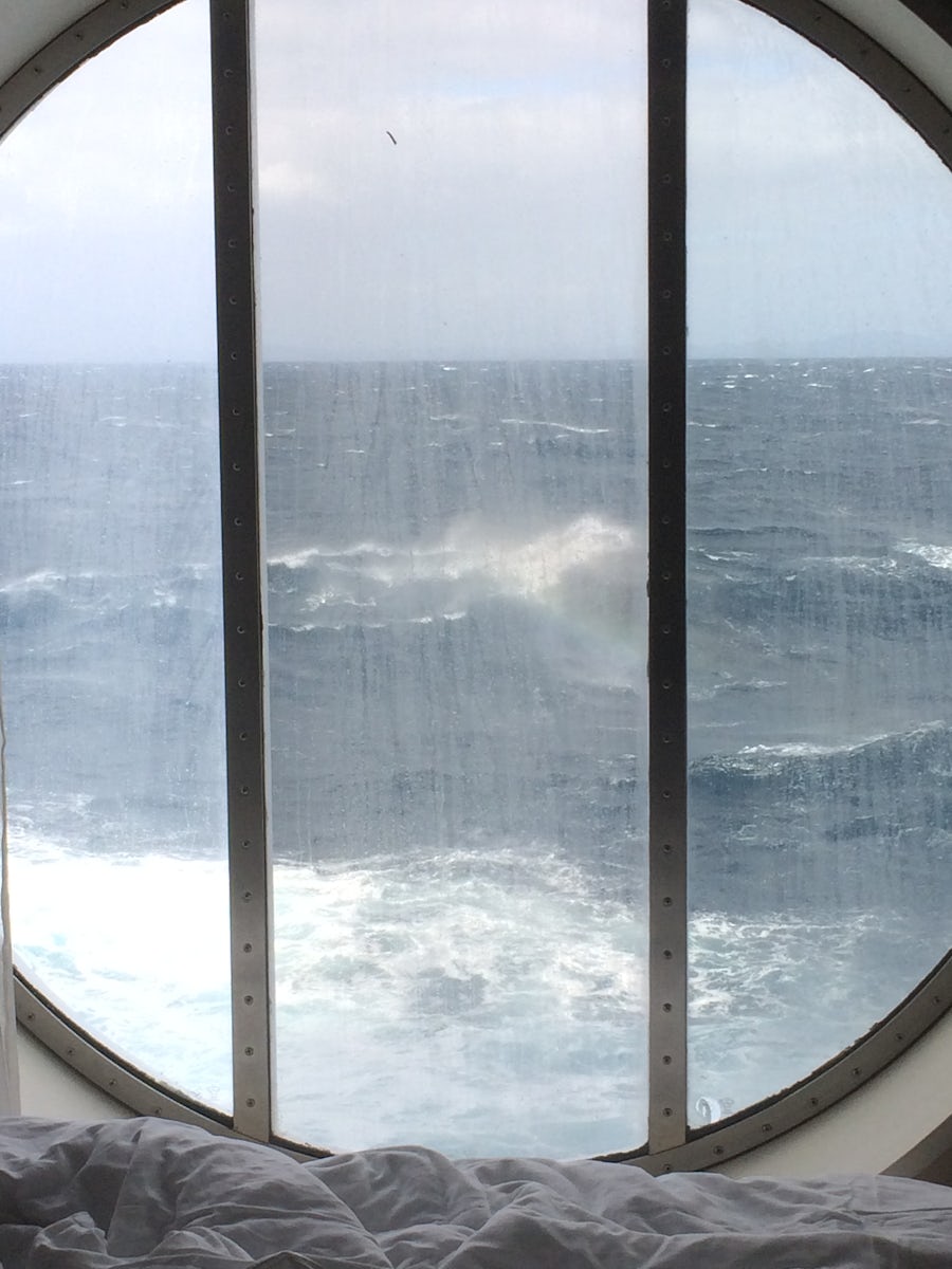 A large ocean view window on deck four.