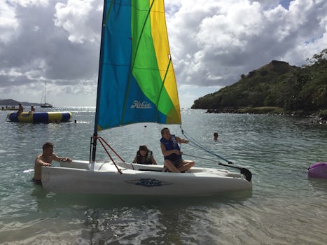 Be sure to take a catamaran sailboat for a sail in the bay.
