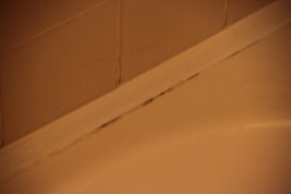 Mold in tub area.
