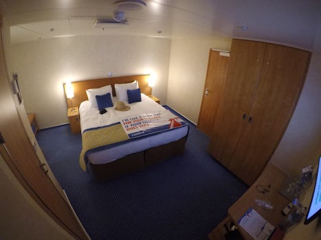 A view of my square inside stateroom
