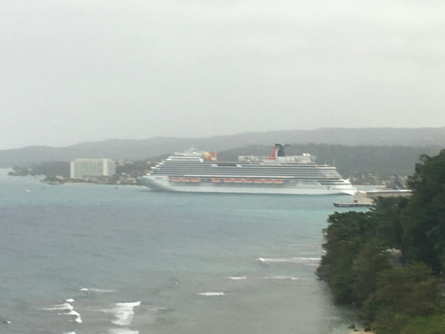 Carnival Vista docked in Jamaica