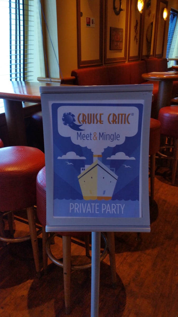 Sign showing our Meet & Mingle