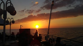 Our last sunset, heading for Montego Bay, our last port.