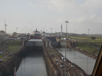 Going through the Locks of the Panama Canal