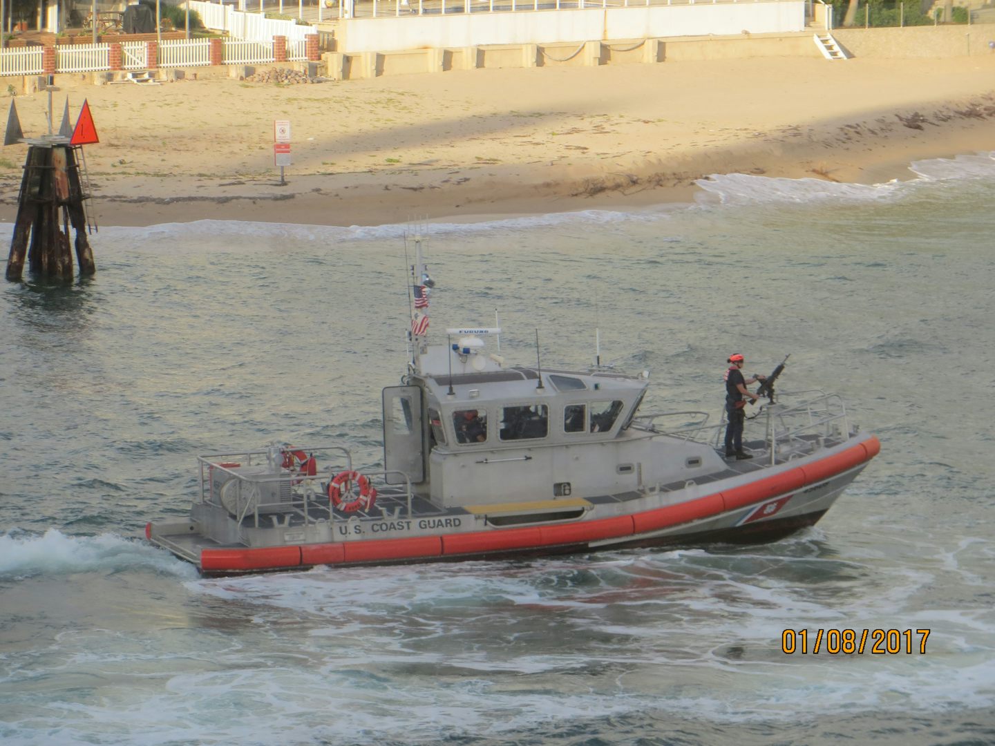 Coast Guard Security boat after FLL shooting