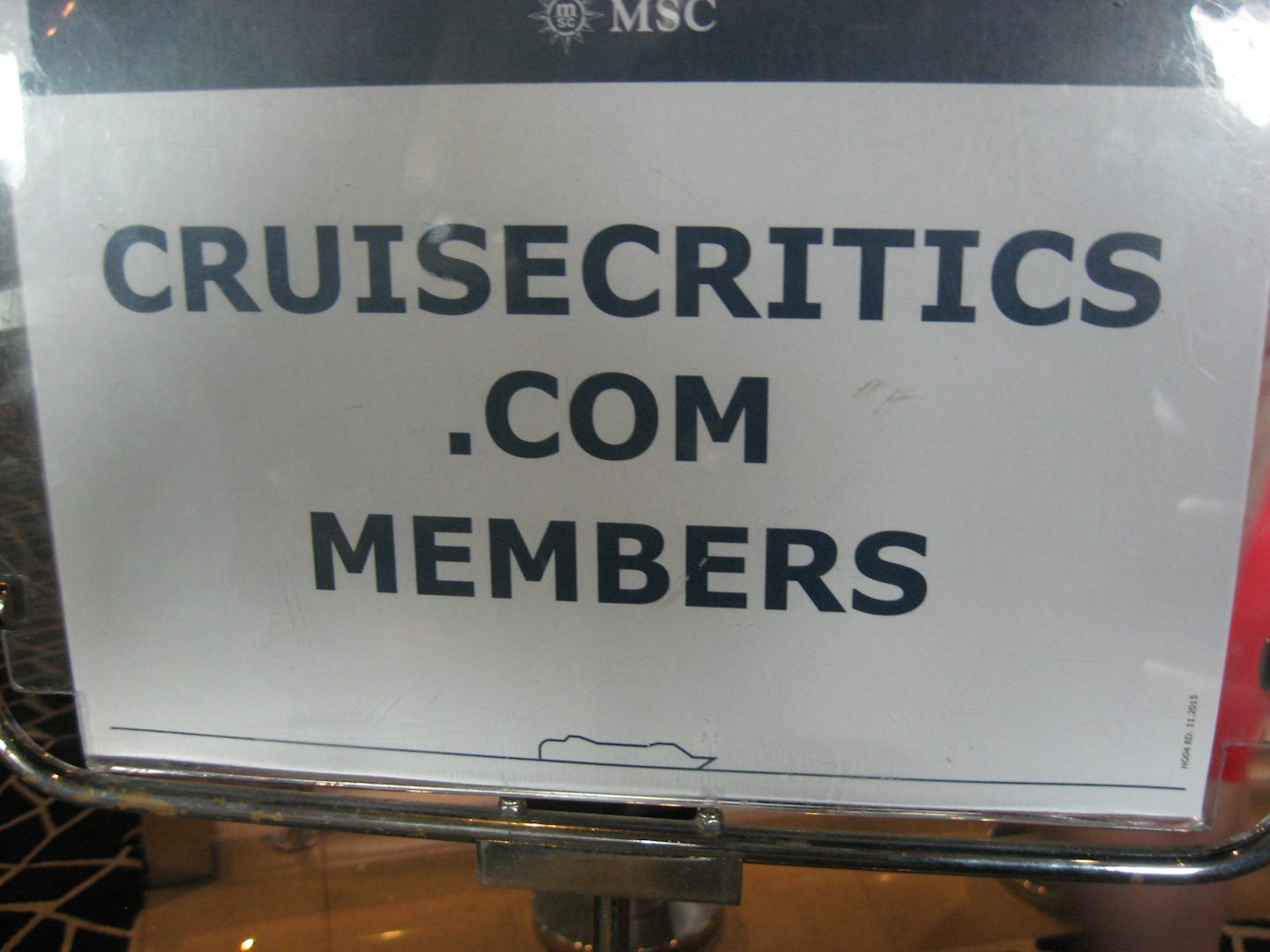 Cruise Critic Party Sign.