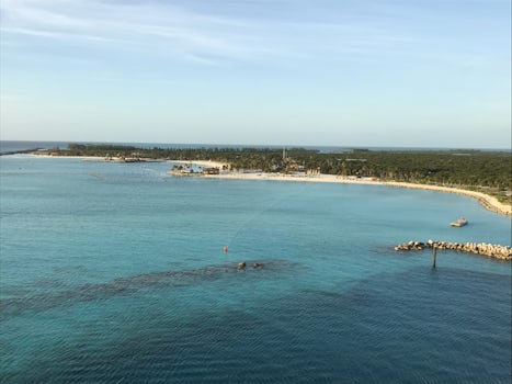 Arrival at Castaway Cay, Disney's private island in the Bahamas