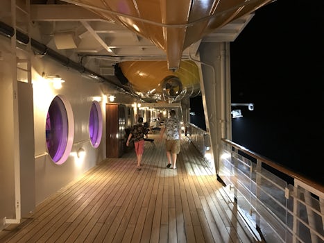 Deck 4 at night, nothing like a stroll in the ocean air after dinner