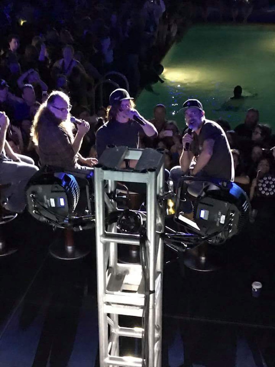 Walker Stalker Cruise. First night panel with Norman Reeds, Jeffrey Dean Morgan and Greg Nicotero of the Walking Dead.