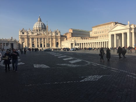 Vatican.  All the columns incorporate security gear to scan bags and people