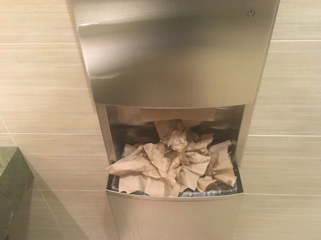 Overflowing paper towels