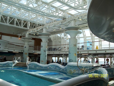 Several pools are on the 14th deck. It was completely sheltered from the weather