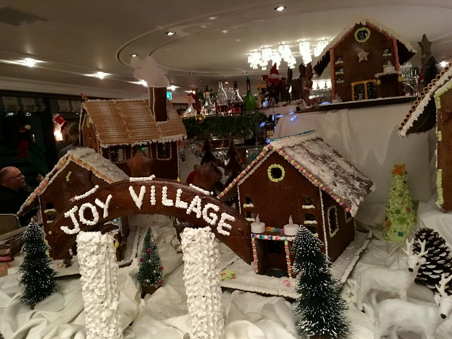 The Gingerbread Village in the Panoramio Lounge on the MS Joy