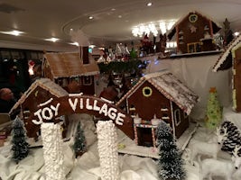 The Gingerbread Village in the Panoramio Lounge on the MS Joy