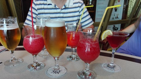 Our firsts drinks on the MSC Sinfonia