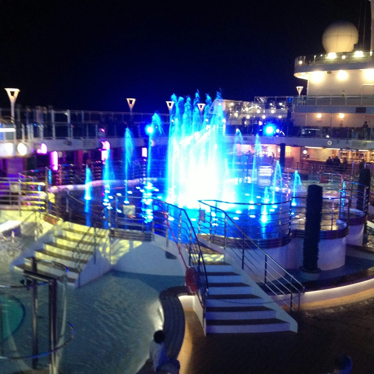 Water show on Regal Princess Lido deck.