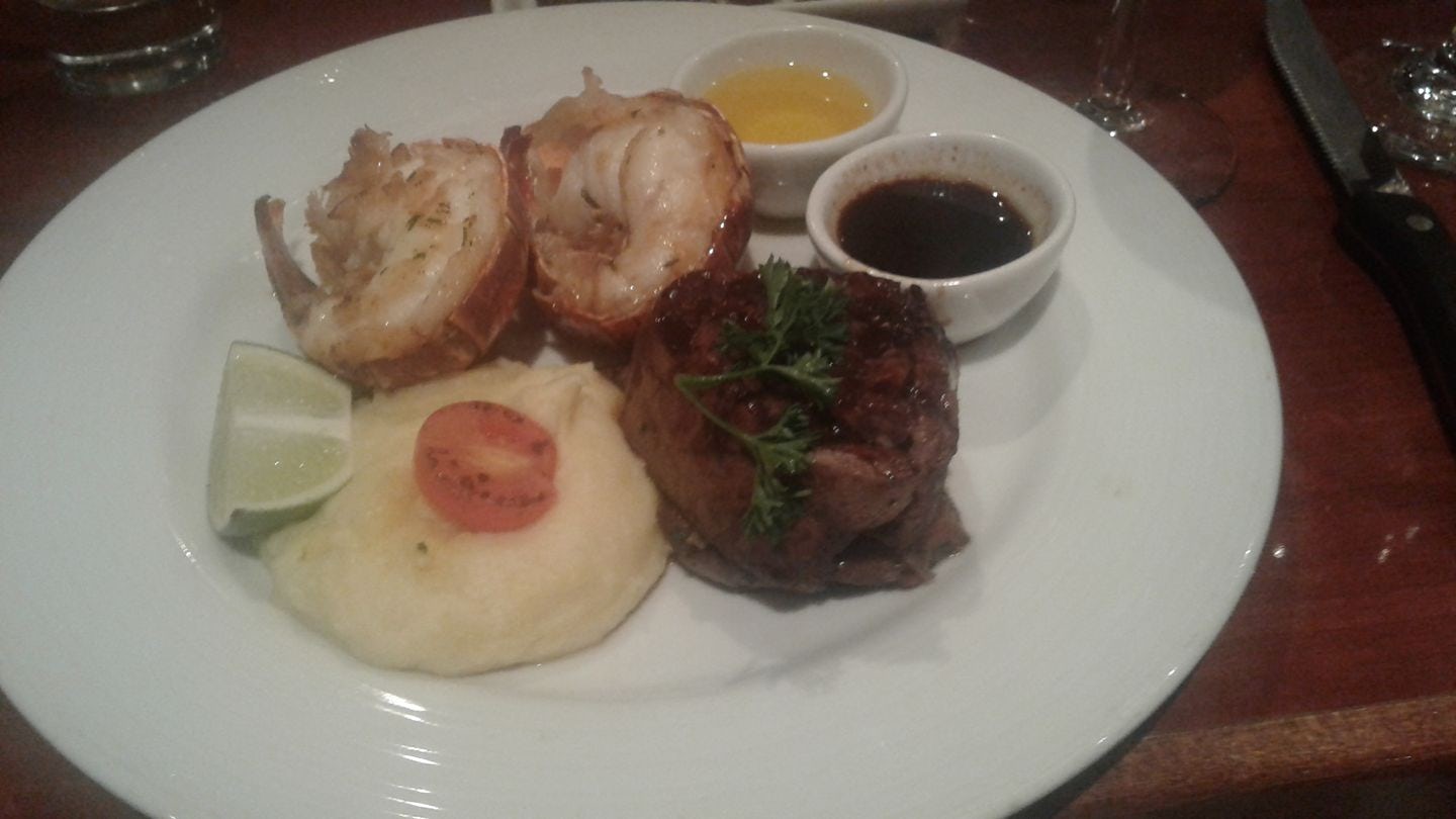 Surf and turf in the main dining room. Do it!