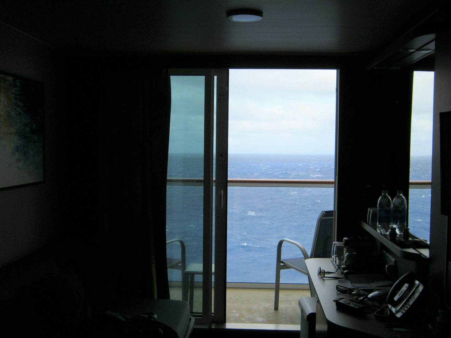 Balcony view out at sea.