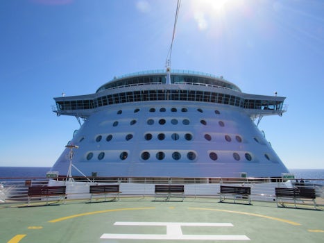 View of Navigator of the Seas from the helipad