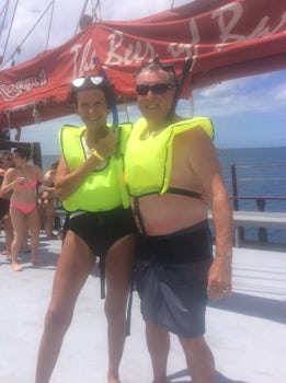 Catamaran/snorkelling in Aruba.