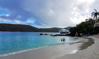 Coki Beach in St Thomas. This is the right side where the snorkeling is dec