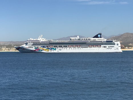 NCL Jewel at anchor in Cabo San Lucas