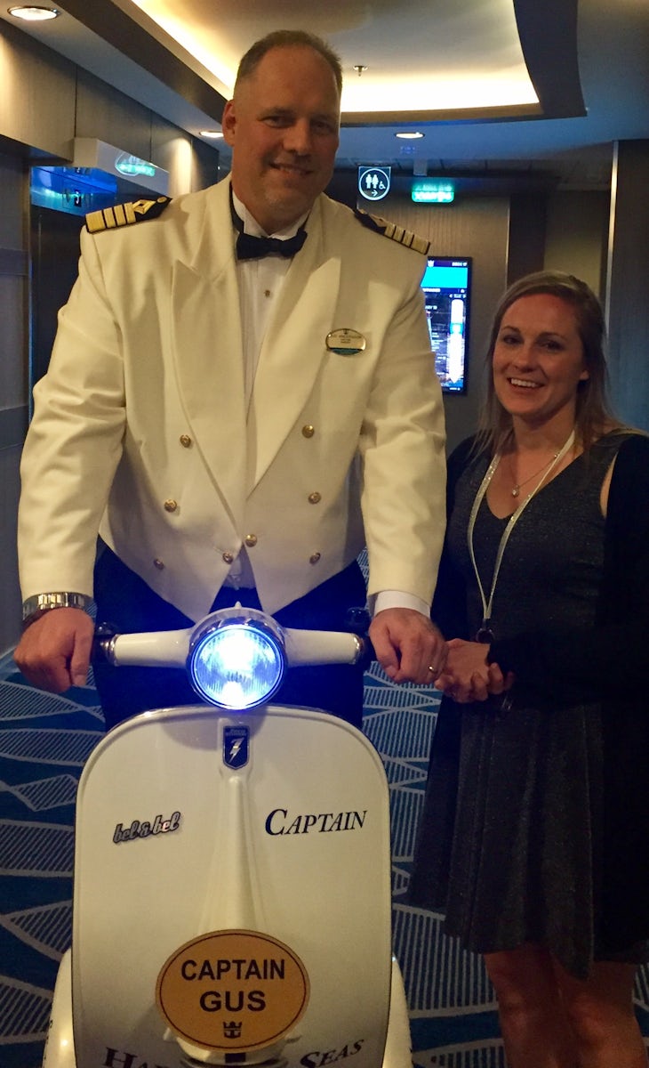 Captain walked around the suite lounge