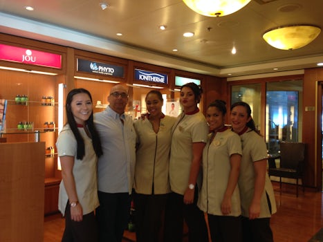 Mandara Spa staff......thank you ladies...Frank is officially a Spa King