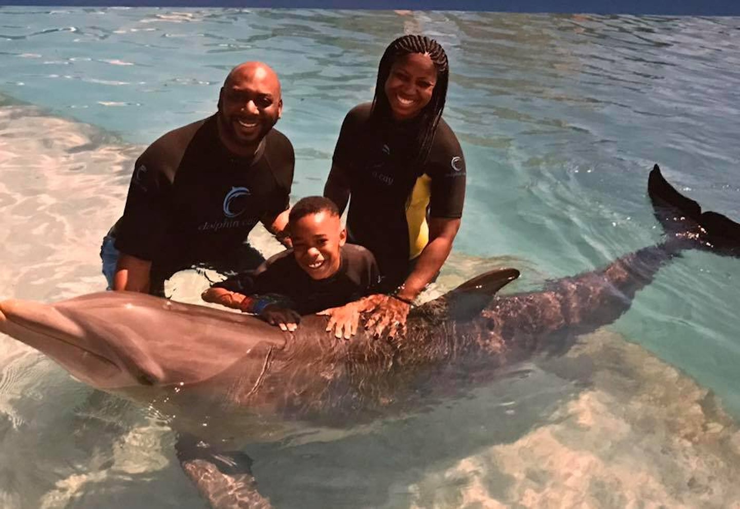 Swimming with Dolphins in Nassau, Bahamas.