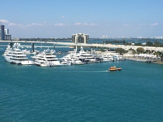 Miami Beach during sail away