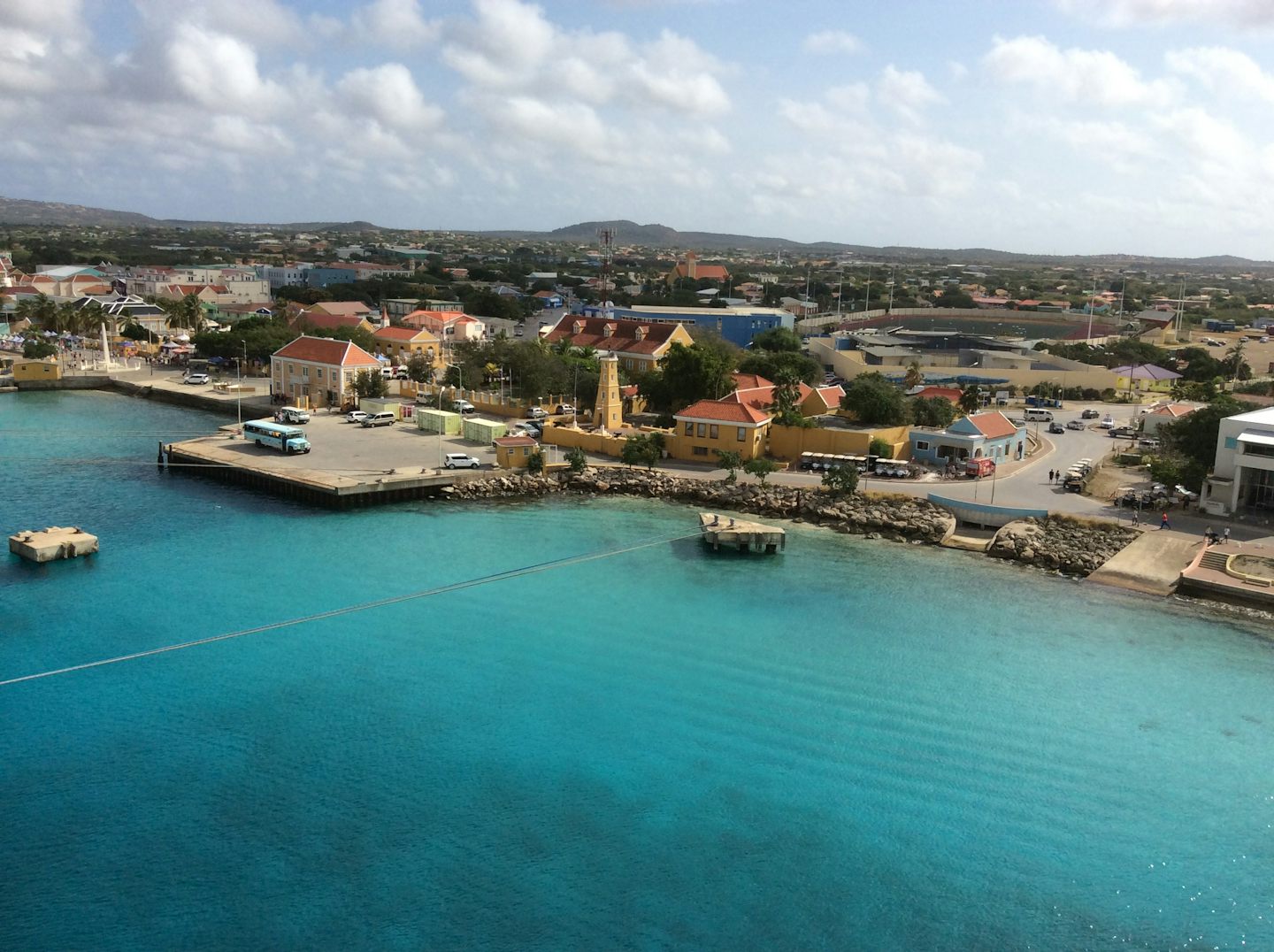 Curaçao port view from ship