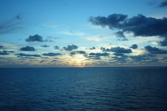 Caribbean sunset off St Lucia